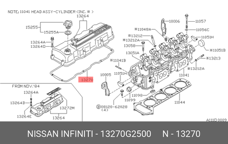 фото Nissan 13270-G2500 Прокладка крышки клапанов Nissan 13270-G2500 Прокладка крышки клапанов
