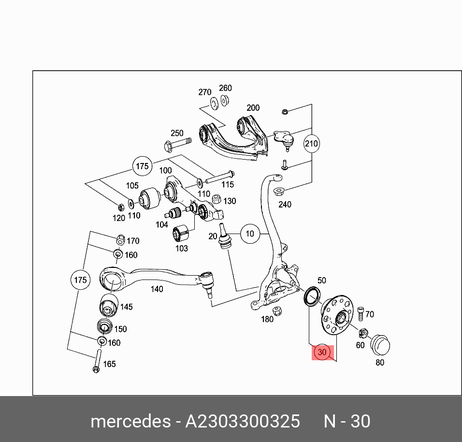 фото Mercedes A2303300325 Комплект подшипника ступицы колеса | перед | Mercedes A2303300325 Комплект подшипника ступицы колеса | перед |