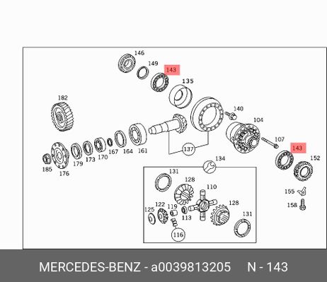 фото Mercedes A0039813205 Подшипник ступицы колеса Mercedes A0039813205 Подшипник ступицы колеса