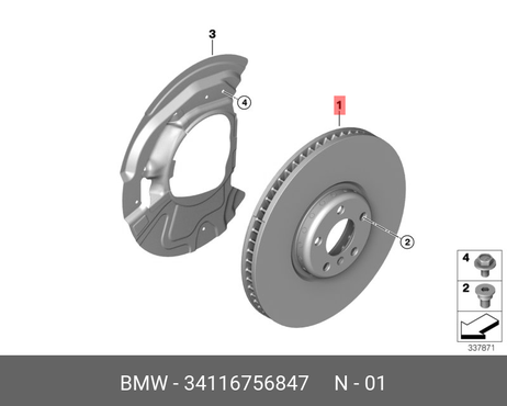 фото BMW 34 11 6 756 847 Диск тормозной | перед прав/лев | BMW 34 11 6 756 847 Диск тормозной | перед прав/лев |