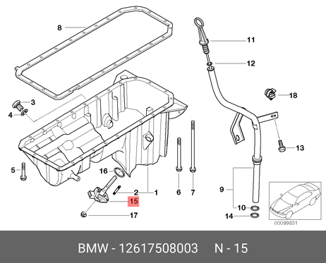 фото BMW 12 61 7 508 003 Датчик уровня масла BMW 12 61 7 508 003 Датчик уровня масла