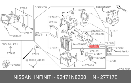 Nissan 92471-N8200 Комплект прокладок