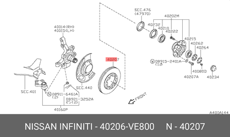 фото Nissan 40206-VE800 Диск тормозной | перед | Nissan 40206-VE800 Диск тормозной | перед |