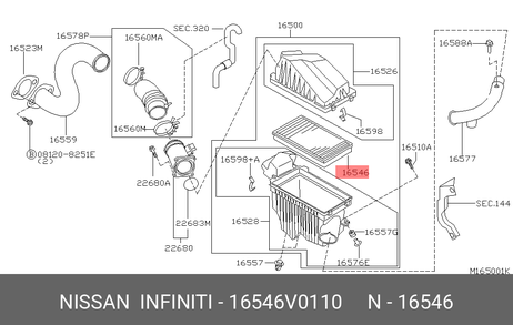 фото Nissan 16546-V0110 Фильтр воздушный Nissan 16546-V0110 Фильтр воздушный
