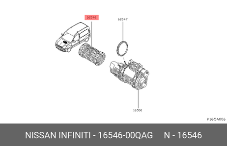фото Nissan 16546-00QAG Фильтр воздушный Nissan 16546-00QAG Фильтр воздушный