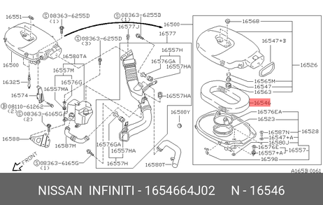 фото Nissan 16546-64J02 Фильтр воздушный Nissan 16546-64J02 Фильтр воздушный