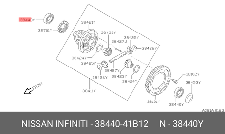 фото Nissan 38440-41B12 Комплект подшипника ступицы колеса | перед | Nissan 38440-41B12 Комплект подшипника ступицы колеса | перед |