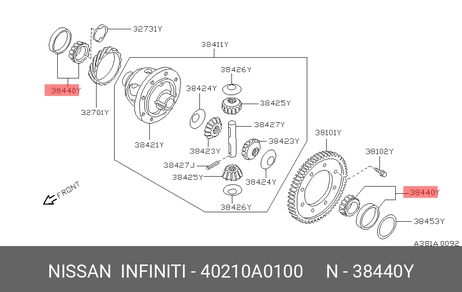 фото Nissan 40210-A0100 Комплект подшипника ступицы колеса | перед | Nissan 40210-A0100 Комплект подшипника ступицы колеса | перед |