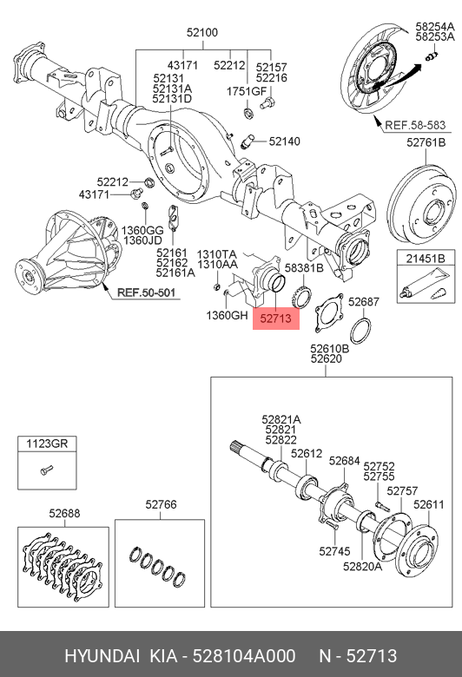 фото Hyundai/Kia 52810-4A000 Уплотнительное кольцо полуоси ведущего моста Hyundai/Kia 52810-4A000 Уплотнительное кольцо полуоси ведущего моста