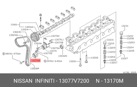 фото Nissan 13077-V7200 Ролик промежуточный ремня ГРМ Nissan 13077-V7200 Ролик промежуточный ремня ГРМ