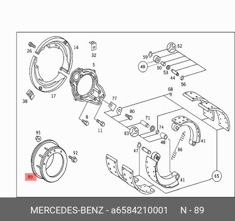 фото Mercedes A6584210001 Барабан тормозной Mercedes A6584210001 Барабан тормозной