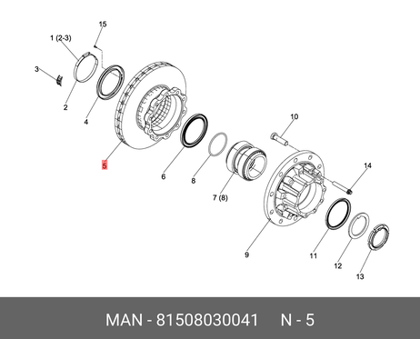 фото MAN 81508030041 Диск тормозного механизма (задн) | зад | MAN 81508030041 Диск тормозного механизма (задн) | зад |