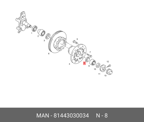 фото MAN 81443030034 Подшипник ступицы колеса MAN 81443030034 Подшипник ступицы колеса