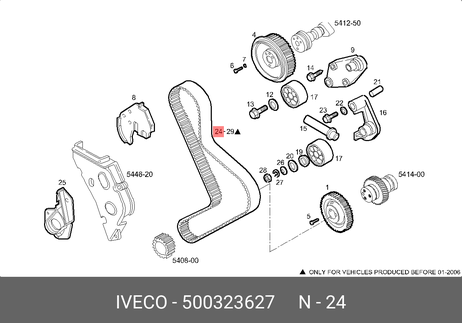 фото Iveco 500323627 Ремень ГРМ z=153 daily Iveco 500323627 Ремень ГРМ z=153 daily