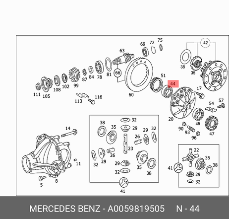 фото Mercedes A0059819505 Подшипник ступицы колеса Mercedes A0059819505 Подшипник ступицы колеса