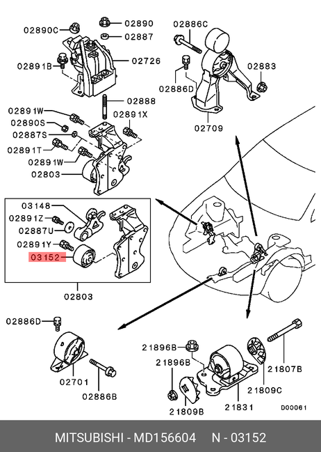 фото Mitsubishi MD156604 Ролик ГРМ Mitsubishi MD156604 Ролик ГРМ