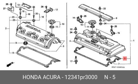 фото Honda 12341-PR3-000 Прокладка крышки клапанов Honda 12341-PR3-000 Прокладка крышки клапанов