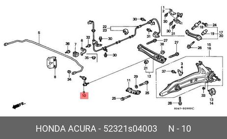 фото Honda 52321-S04-003 Стойка стабилизатора | перед лев | Honda 52321-S04-003 Стойка стабилизатора | перед лев |