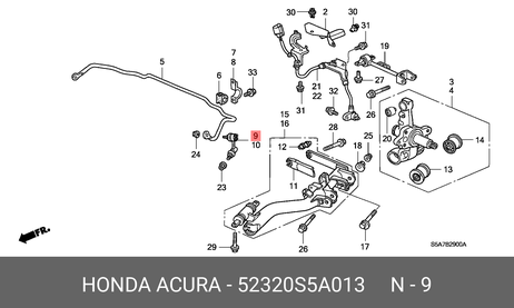 фото Honda 52320-S5A-013 Стойка стабилизатора | перед прав | Honda 52320-S5A-013 Стойка стабилизатора | перед прав |