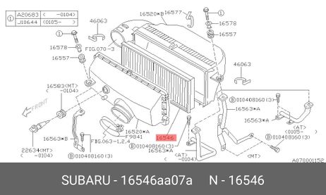 фото Subaru 16546AA07A Фильтр воздушный Subaru 16546AA07A Фильтр воздушный