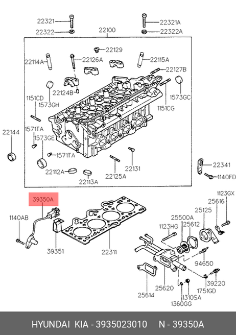 фото Hyundai/Kia 3935023010 Датчик положения коленчатого вала Hyundai/Kia 3935023010 Датчик положения коленчатого вала