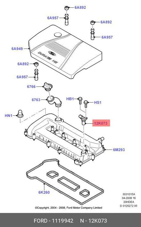 фото Ford 1119942 Датчик положения распределительного вала Ford 1119942 Датчик положения распределительного вала