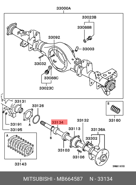 фото Mitsubishi MB664587 Комплект подшипника ступицы колеса | зад | Mitsubishi MB664587 Комплект подшипника ступицы колеса | зад |