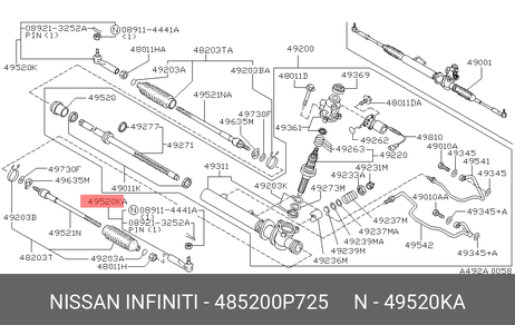 фото Nissan 48520-0P725 Наконечник рулевой тяги | прав/лев | Nissan 48520-0P725 Наконечник рулевой тяги | прав/лев |