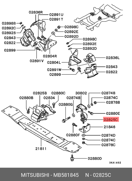 фото Mitsubishi MB581845 Подушка раздаточной коробки Mitsubishi MB581845 Подушка раздаточной коробки