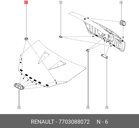фото Renault 7703088072 Упор капота Renault 7703088072 Renault 7703088072 Упор капота Renault 7703088072