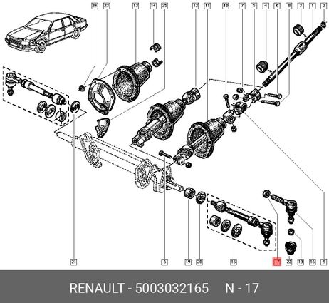 фото Renault 5003032165 Гайка Renault 5003032165 Гайка