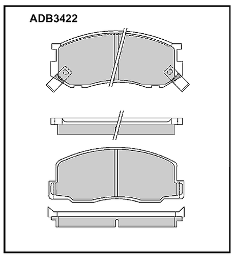 фото Allied Nippon ADB3422 Колодки тормозные дисковые | перед | Allied Nippon ADB3422 Колодки тормозные дисковые | перед |