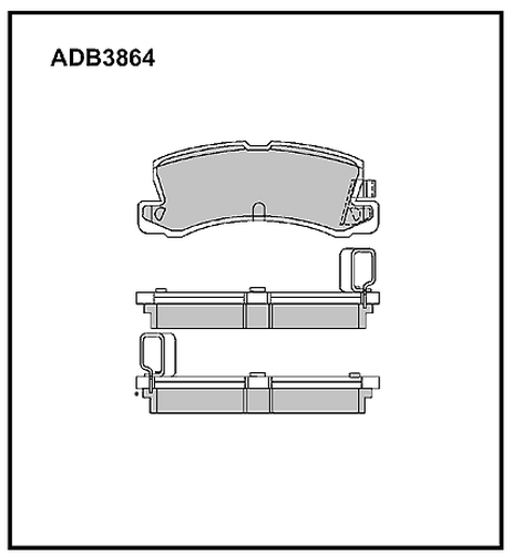 фото Allied Nippon ADB3864 Колодки тормозные дисковые | зад | Allied Nippon ADB3864 Колодки тормозные дисковые | зад |