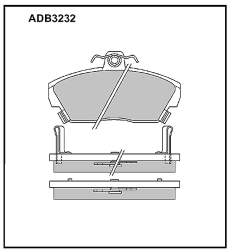 фото Allied Nippon ADB3232 Колодки тормозные дисковые | перед | Allied Nippon ADB3232 Колодки тормозные дисковые | перед |