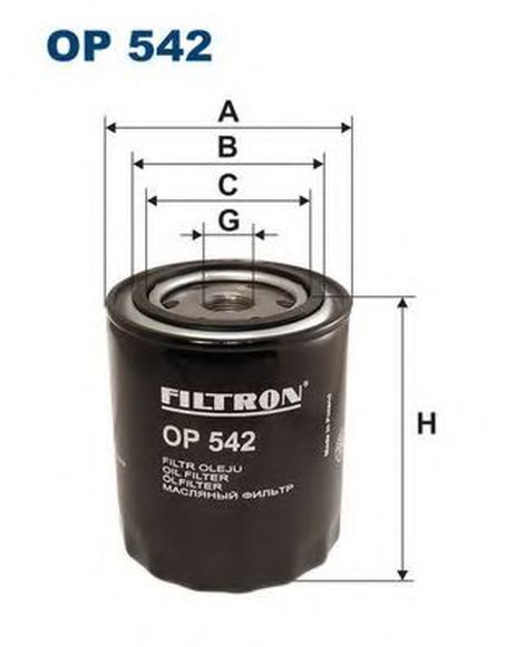 фото FILTRON OP542 Фильтр масляный ford FILTRON OP542 Фильтр масляный ford
