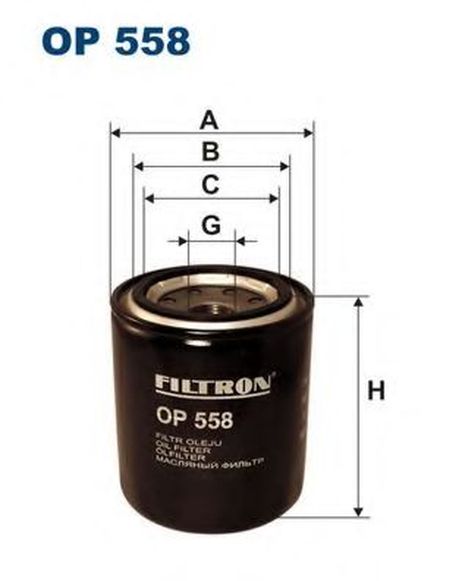 фото FILTRON OP558 Фильтр масляный subaru FILTRON OP558 Фильтр масляный subaru