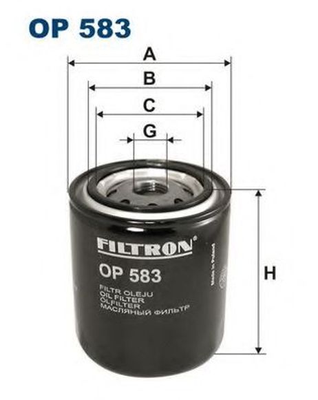 фото FILTRON OP583 Фильтр масляный --- FILTRON OP583 Фильтр масляный ---