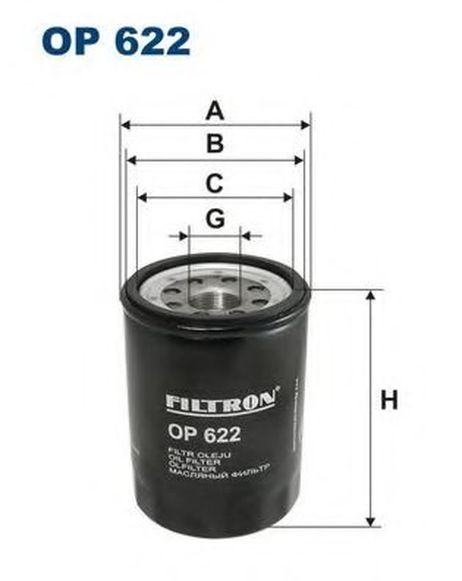 фото FILTRON OP622 Фильтр масляный isuzu FILTRON OP622 Фильтр масляный isuzu