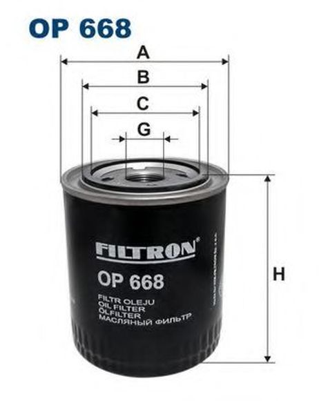 фото FILTRON OP668 Фильтр масляный HCV FILTRON OP668 Фильтр масляный HCV