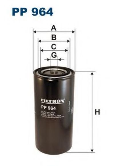 фото FILTRON PP964 Фильтр топливный HCV FILTRON PP964 Фильтр топливный HCV