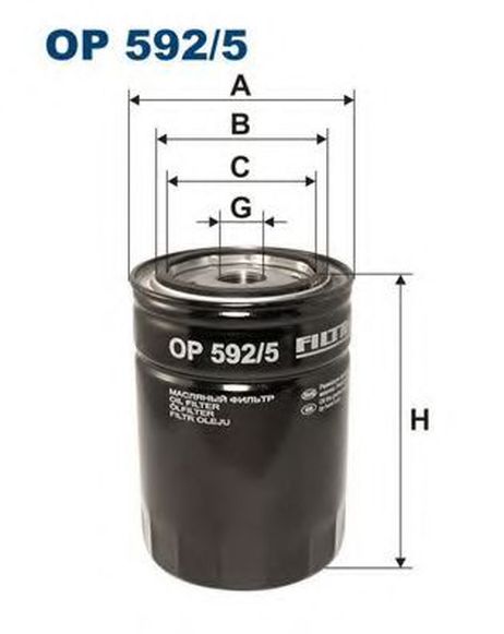 FILTRON OP592/5 Фильтр масляный iveco