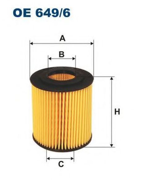 фото FILTRON OE649/6 Фильтр масляный (вставка) FILTRON OE649/6 Фильтр масляный (вставка)