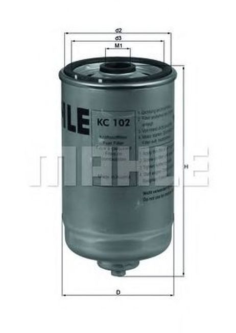 фото Knecht KC 102 Фильтр топливный HCV Knecht KC 102 Фильтр топливный HCV