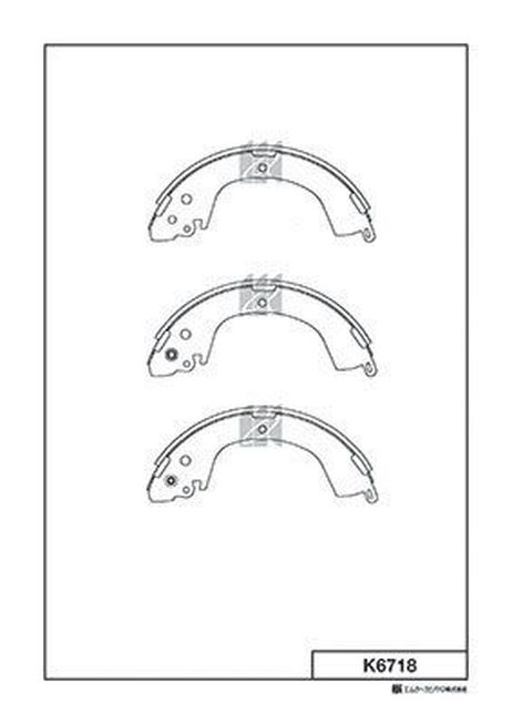 Kashiyama K6718 Колодки тормозные барабанные | зад |
