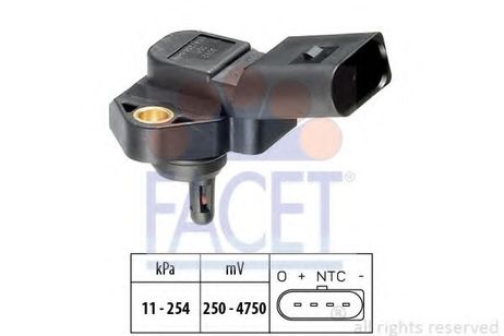 фото Facet 10.3012 Датчик давления воздуха высотного корректора Facet 10.3012 Датчик давления воздуха высотного корректора