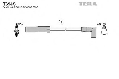 фото Tesla T394S Комплект высоковольтных проводов Tesla T394S Комплект высоковольтных проводов