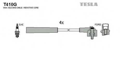 фото Tesla T410G Комплект высоковольтных проводов Tesla T410G Комплект высоковольтных проводов