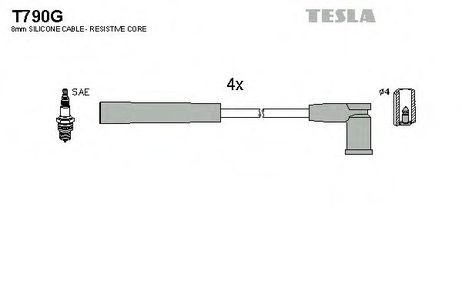 фото Tesla T790G Комплект высоковольтных проводов Tesla T790G Комплект высоковольтных проводов