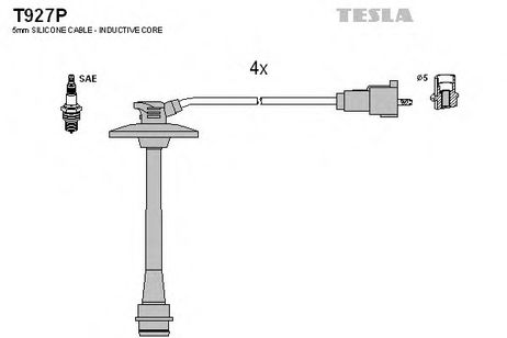 фото Tesla T927P Комплект высоковольтных проводов Tesla T927P Комплект высоковольтных проводов