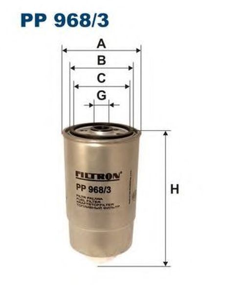 фото FILTRON PP968/3 Фильтр топливный fiat FILTRON PP968/3 Фильтр топливный fiat